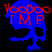 Pixelated blue figure with red text 'Voodoo IMP' above it, displayed in a of four showing different background states
