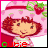 Pixelated cartoon character with red curly hair wearing pink hat adorned with strawberries and green leaves, displayed across multiple frames of an animated contact sheet.