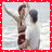 A pixelated animated buddy icon featuring a person in motion on the left and red text reading "If you're a bird, I'm a bird" on the right within a red border.