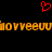 Red pixelated heart symbol above orange pixelated text on black background.