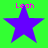 Four identical purple stars on a bright green background with pink text reading "Leah" above each star.
