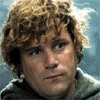 nine character portraits from The Lord of the Rings film series, with a black banner at bottom containing text and logos