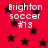 Red background with black stars and white text reading "Brighton soccer #13" in four identical quadrants.