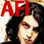 Static 50x50 pixel icon featuring red text "AFI" above a blurred portrait of a person with dark hair against a light background.