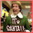 A pixelated image of a person in green elf attire with white collar, next to red background with green text reading "omg! omg its Santa! i know him!".