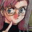 Pixelated anime-style character with pink hair and glasses on left, black background with white text "Anime IM" and stylized "c0m" logo on right.