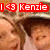 A pixelated image of two people with a red banner reading 'I <3 Kenzie' at the top, showing slight variations in facial expressions across frames.