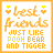 Two side-by-side pixel art frames of a buddy icon featuring "best friends" text with yellow heart symbols and Winnie the Pooh character references, displayed on an orange border background.