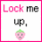 Four pixelated display text phrases with a strawberry icon, each bordered in distinct colors