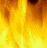 Animated fire with swirling orange and yellow flames, transitioning to a static displaying 'HOT as FIRE' text on an orange background