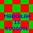 A static image with a green and red checkered background displaying blue text reading "MAEKALAH IS KOOOOL" in two identical sections.