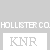Static pixel art icon with gray background, white text 'HOLLISTER CO' at top and gray text 'KNR' in a white rectangle below.