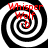 Four identical black-and-white spiral patterns with red text "Whisper Wolf" overlaid, arranged in a on a black background