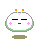 Four pixel-art character faces with white rounded heads, green outlines, and orange-yellow antennae; expressions vary across eyes, mouth, and blush.