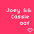 Pixelated text and heart symbols on a solid pink background with no visible motion.