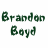 A 2x2 contact sheet of a static image featuring Brandon Boyd's name in green text and his portrait, with the phrase "is so HOT" below.