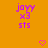 Pixelated text and heart symbols on an orange background with purple lettering.