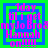 Four identical pixelated squares with green and blue borders display pink text reading "1day til i get myJoBro8myJoBro8 Hannah on!!!!!" against a green background.