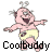 A 4x3 contact sheet of a cartoon baby character in various running poses with visible text "Coolbuddy" beneath each frame.
