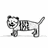 Pixelated grayscale cat with striped pattern, standing in profile view facing left on white background.