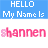 Animated sequence showing repeated text elements in blue and pink pixelated fonts