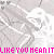 A repeating pattern of stylized white figures on a gray background with pink text reading 'LIKE YOU HEAR IT' and action words like DANCE, LAUGH, GRIN, SING, SHOUT, JUMP, LIVE, MOVE, SMILE.