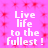 Pixelated text on a pink background with red star-like patterns, repeated four times in a