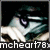 Pixelated image of a stylized animal head with large eyes and light-colored fur against dark background, text at bottom reads 'meheart781'