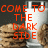 A pixelated image with red text over a dark background featuring milk glasses and cookies, displaying two phrases.
