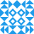 Blue and white pixelated geometric pattern with repeating diamond, arrow, and circular shapes arranged in a grid.
