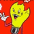 Yellow cartoon character with pink limbs and gray shoes waves against red background, text changes from empty to 'Buddy my HERO!!'