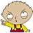 Pixelated cartoon character with light brown skin, large white eyes, and a small black nose, wearing a yellow shirt with red straps over red pants, one arm raised in a waving gesture.