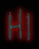 Animated sequence of 'HI' text with red glow effects on black background, showing progressive brightness changes across frames.