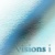 Pixelated abstract composition with diagonal gradient transitioning from light blue to dark gray, featuring blurred text elements at bottom right.