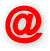 Red @ symbols and vertical bar in various 3D styles, with one frame showing 'E-MAIL' text.
