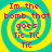 A four- of identical pixelated images showing a yellow and cyan spiral background with red text reading "Im the bomb that goes Tic Tic Tic"