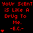 Red text on black background reads "Your ScENT is Like A Drug To Me. -E.C.-" with red heart symbols in three vertical , each showing different heart animation states