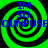 Four identical green and black spiral patterns with blue text overlays arranged in a on a solid background