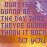 A static image with repeating text and small figures on a gradient background.