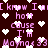 Pixelated pink text and white heart symbols repeat across a dark brown background in an animated pattern.