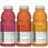 Six bottles with white caps and labels, three in top and three in bottom left; pink 'LOVE' text overlaid on right side of top