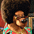 A 48x48 pixel animated buddy icon featuring a character with an afro hairstyle and sunglasses on the left, transitioning to text reading "SCOOPY DOO 2 MARCH 26" on a blue background on the right.