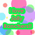 Pixelated image with colorful overlapping circles and text bubbles reading "I love Jolly Ranchers!!" in green and "I love Nicklez too! (:)" in blue.