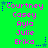 Green background displays repeated pink text names with blue star accents in a