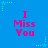 Blue background with repeating pink text "I Miss You" and green star-shaped pixel art elements.