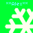 Four white snowflake icons on a bright green background with blue text reading "**Alex**" above and below each icon.
