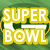 Green background with yellow and white text reading SUPER BOWL XLV and PACKERS in pixelated style.