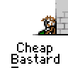 Animated contact sheet of a pixel art buddy icon showing two characters interacting with text bubbles in various states across 14 frames.