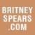 Britney Spears icon with text 'BRITNEY SPEARS .COM' in white pixelated font on brown background, showing multiple views of her face and hat.