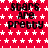 Red background with white stars and repeated black text 'stars are pretty' in pixelated font across the image.